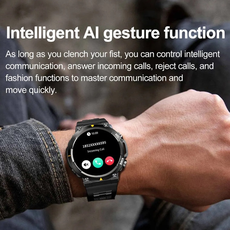 MAX18 Men Smartwatch AMOLED1.43inch Big Screen BT Calls Gesture Control AI Voice Sports Smart Watch Men - Gadgets image 4