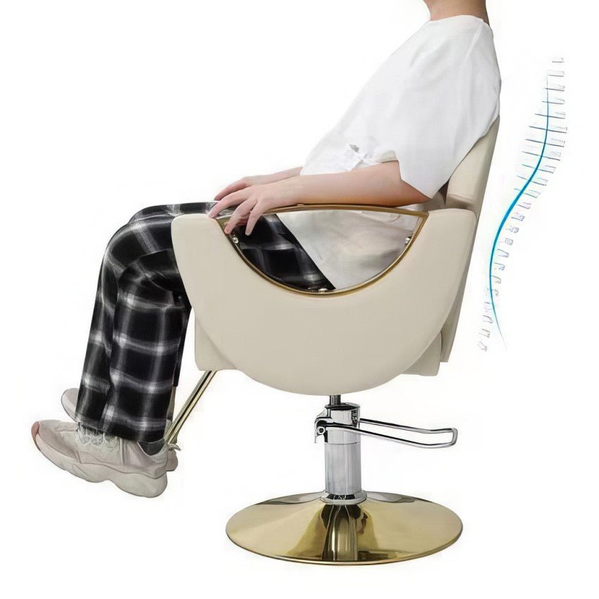 Modern All Purpose Hydraulic Styling Chair - 002 Cream - Beauty image 3