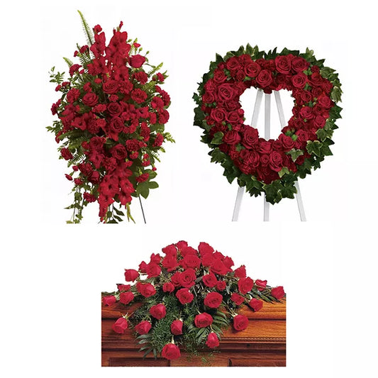 Faithful Rose Funeral Flower Package - Misc image 1