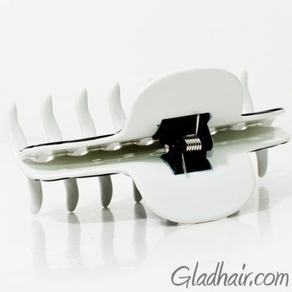 Hand Made Stripe Black and White Hair Claw - Beauty image 3