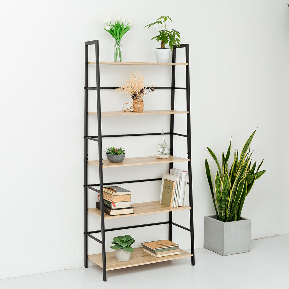 HASANTH 5 Tier Ladder Bookcase with Metal Frame - Misc image 2