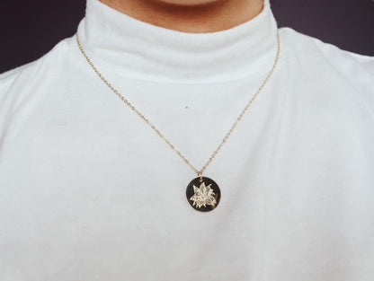 Birth Month Flower Pendant Necklace & Bracelet Set (Style 1) - Jewelry image 7