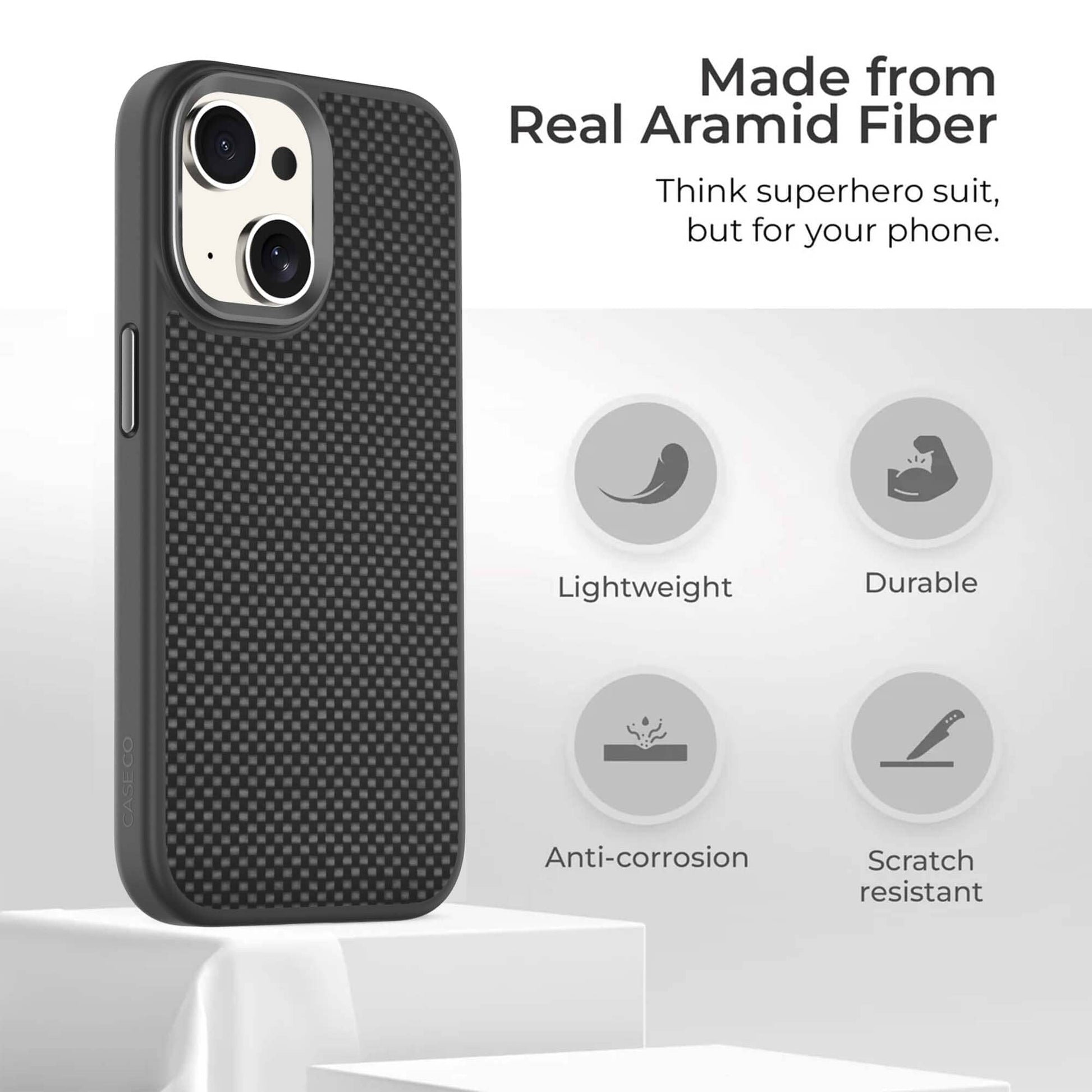 iPhone 15 Aramid Fiber Weave Pattern Case - Misc image 11