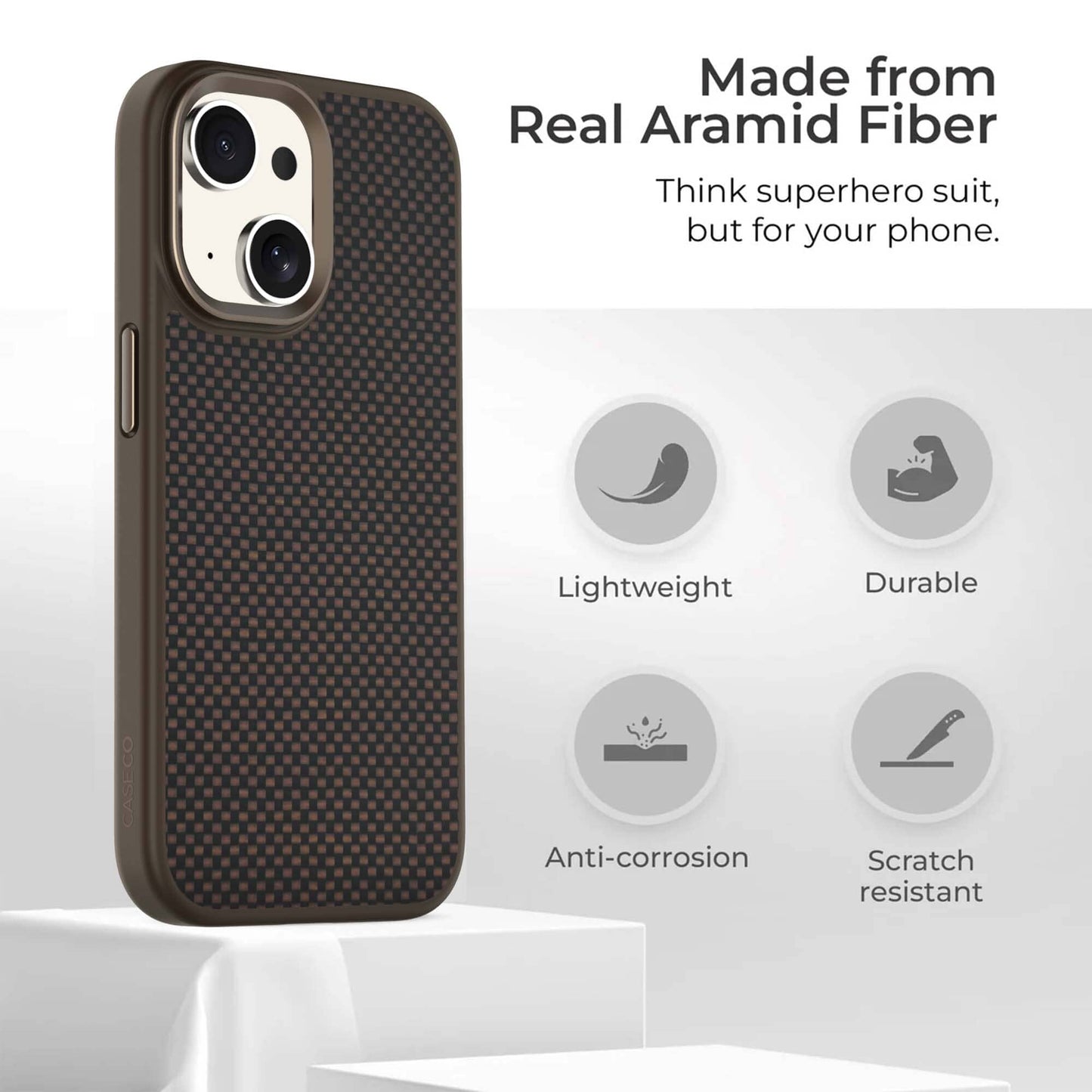 iPhone 15 Aramid Fiber Weave Pattern Case - Misc image 3