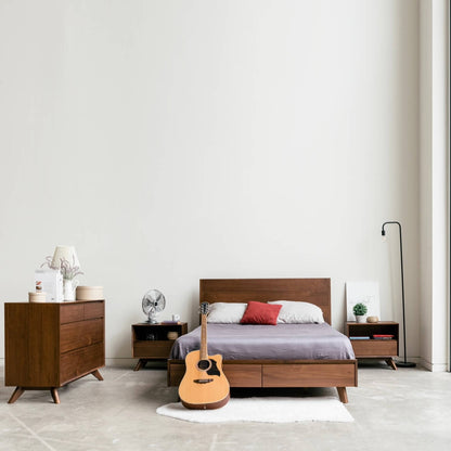 Joey - Walnut Storage Bed - Furniture image 9