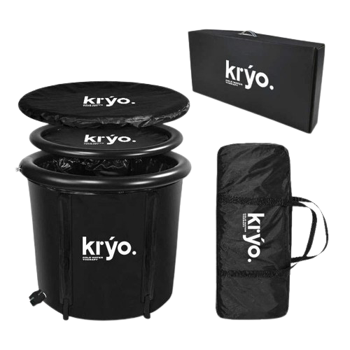 Introducing the Kryo Pod 2.0, our new and improved portable cold plunge solution. This compact ice bath effortlessly fits into a provided carrying bag, ensuring a quick and tool-free setup for on-the-go cold water therapy. Our new and improved design... - Misc image 1