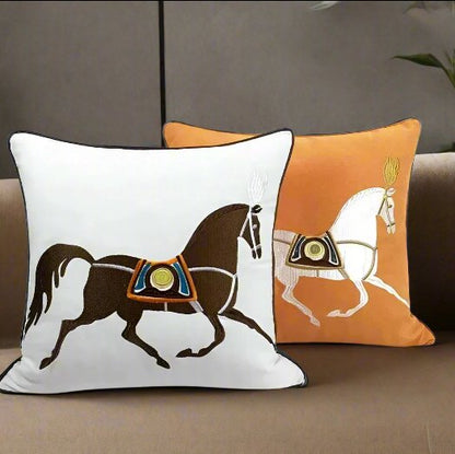 Noble Steed Embroidered Pillow Covers - Home Decor image 9