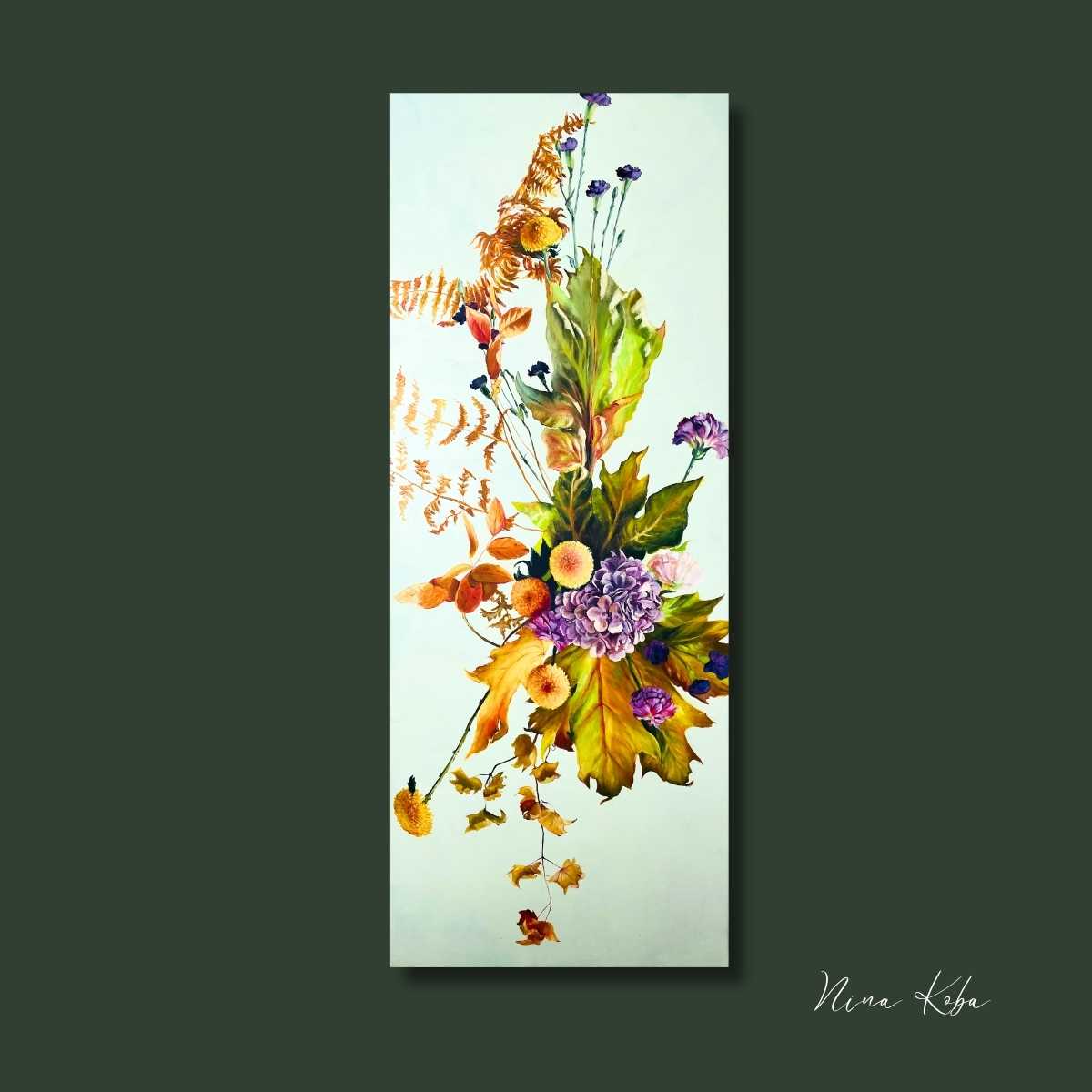 Gracious Leaves | Original Oil Painting by Nina Koba - Misc image 2