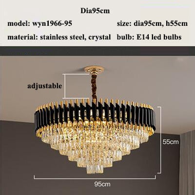 Modern Lustre Crystal Led Chandeliers - Apparel image 3