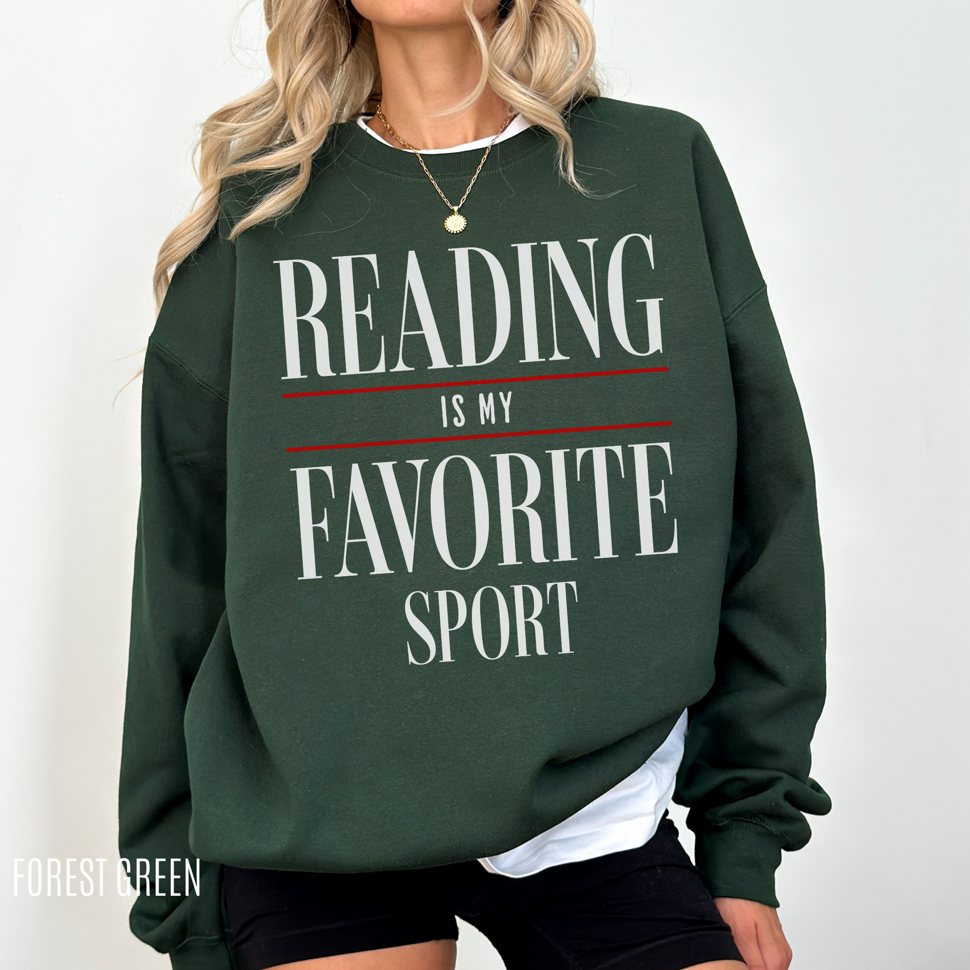 Reading Is My Favorite Sport Sweatshirt | Book Lover Gift - Apparel image 5