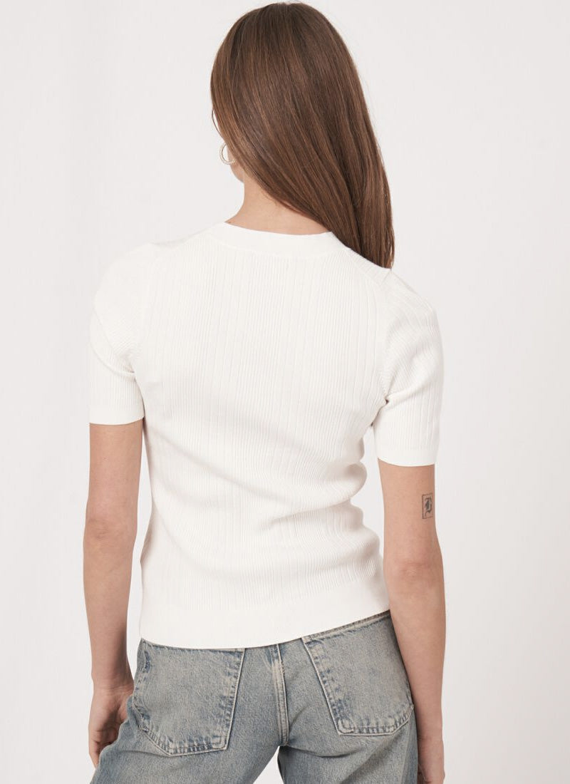Short Sleeve Rib-Knit Top - Misc image 4