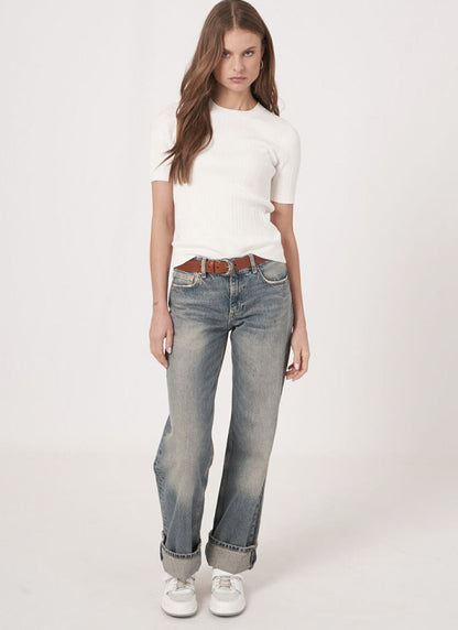 Short Sleeve Rib-Knit Top - Misc image 6