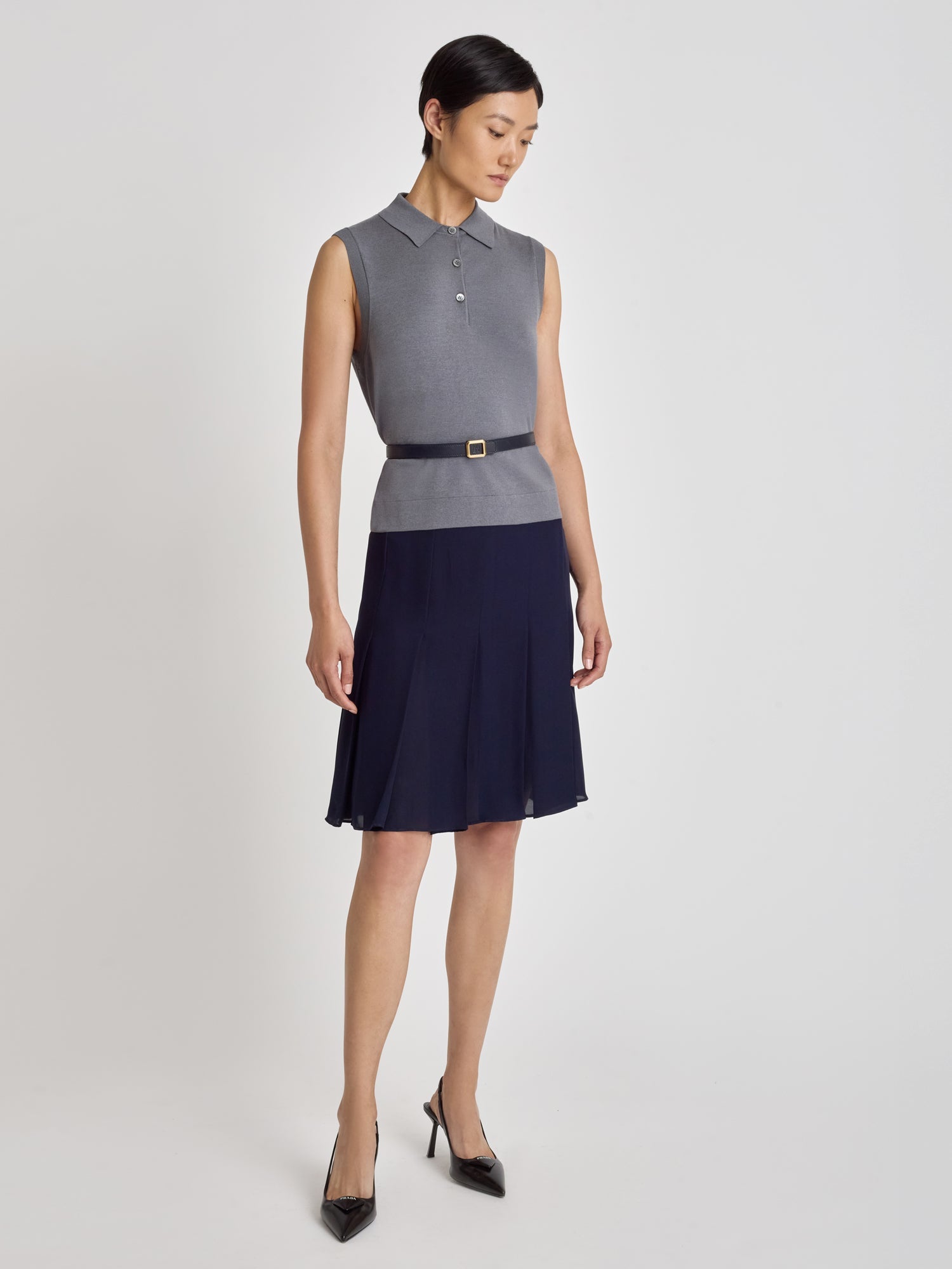 Short Pleated Silk Skirt - Misc image 3