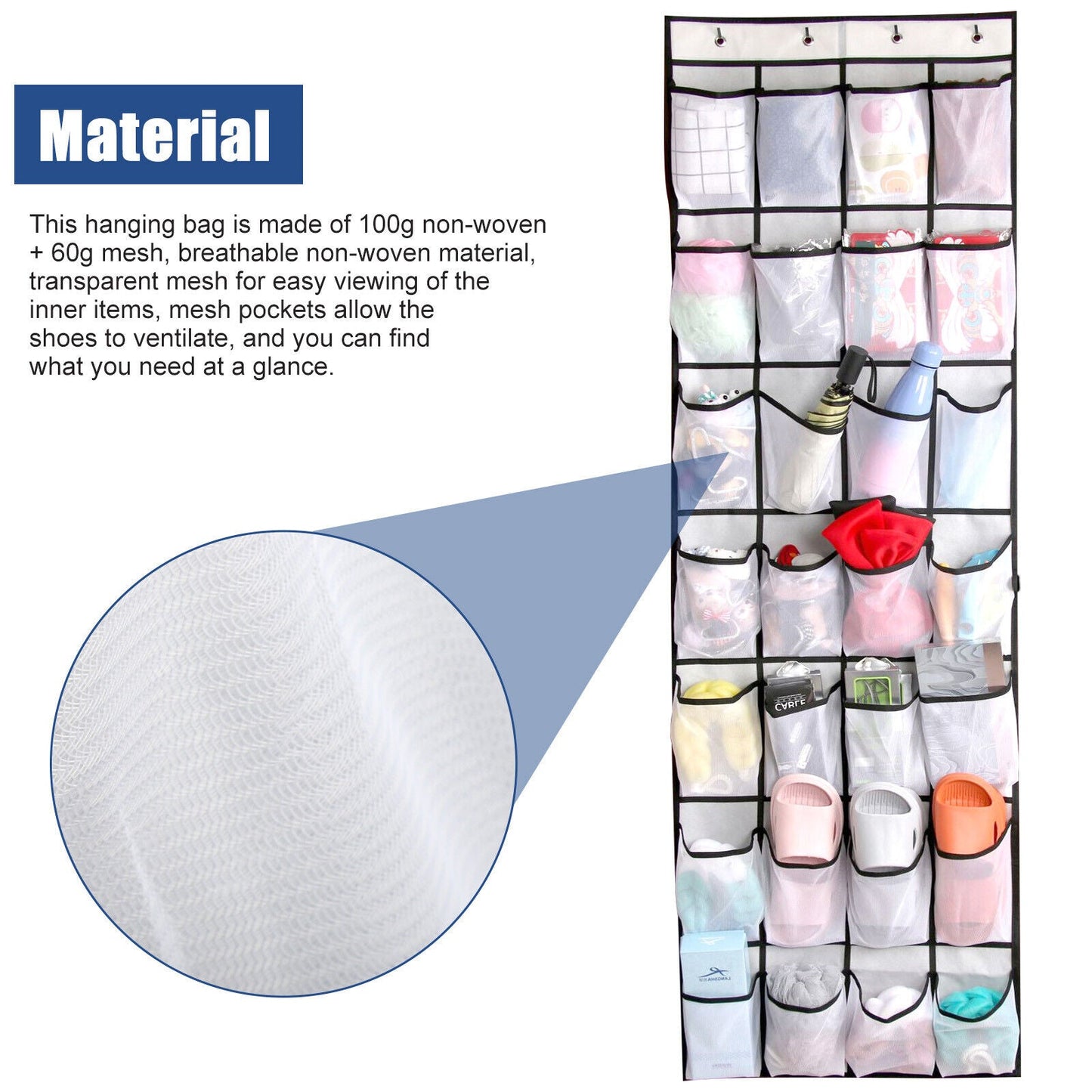BlushBees® Hanging 28 Pockets Organiser, Perfect for Shoes or Other Small Items Storage - Misc image 6
