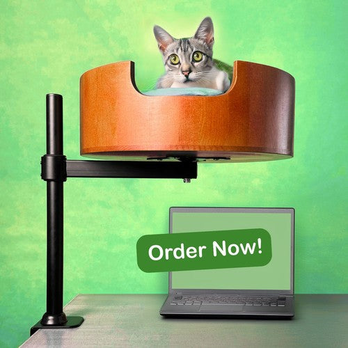Desk Cat Nest Bed - Purrfect Accessory for Cat Lover's Workspace - Furniture image 2