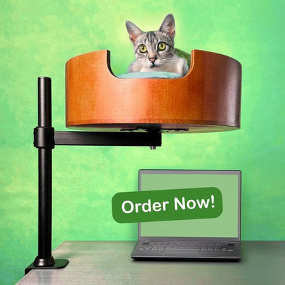 Desk Cat Nest Bed - Purrfect Accessory for Cat Lover's Workspace - Furniture image 2