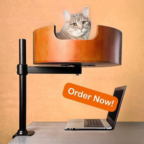 Desk Cat Nest Bed - Purrfect Accessory for Cat Lover's Workspace - Furniture image 10