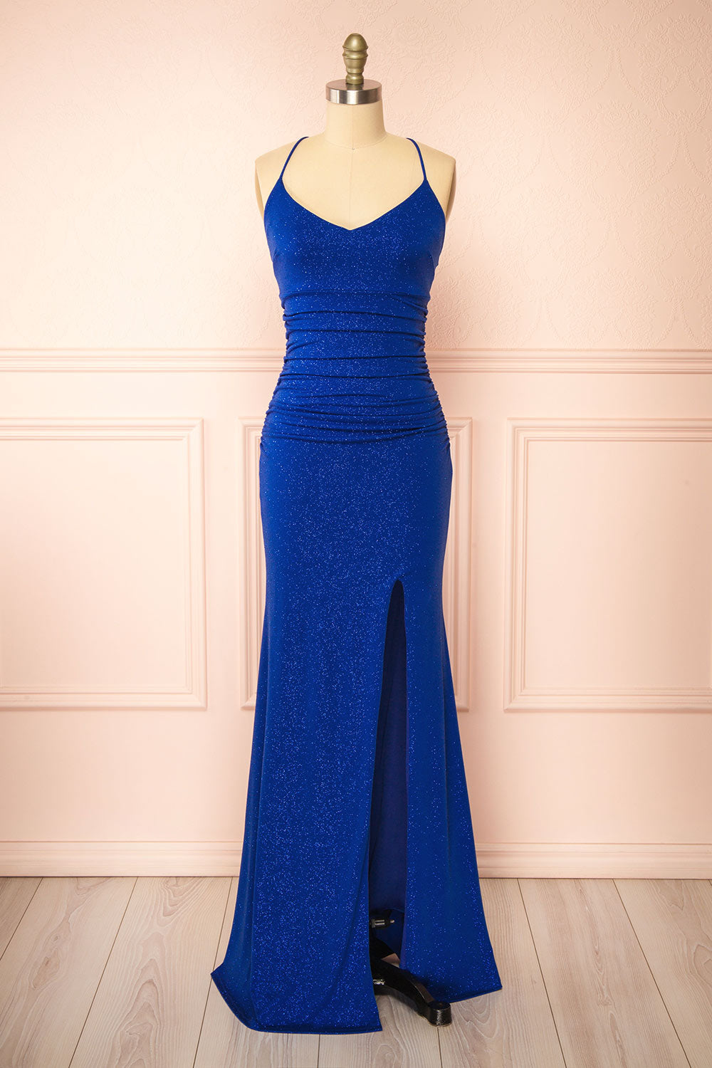 Samira Blue | Sparkly Mermaid Maxi Dress with Slit - Misc image 1