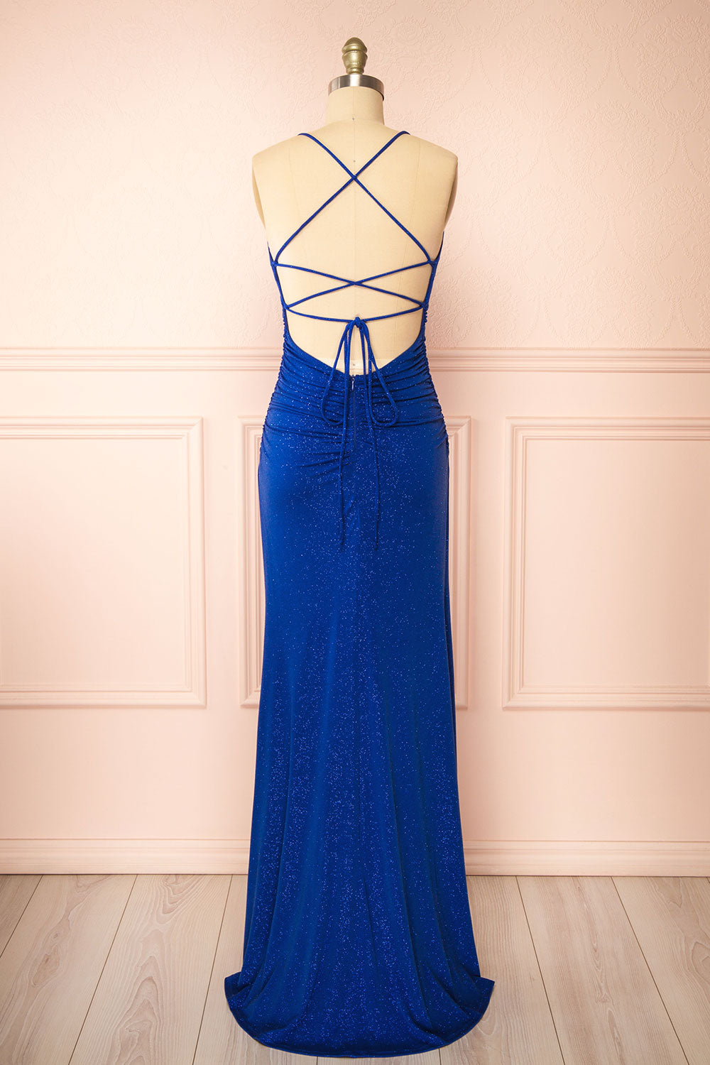 Samira Blue | Sparkly Mermaid Maxi Dress with Slit - Misc image 3