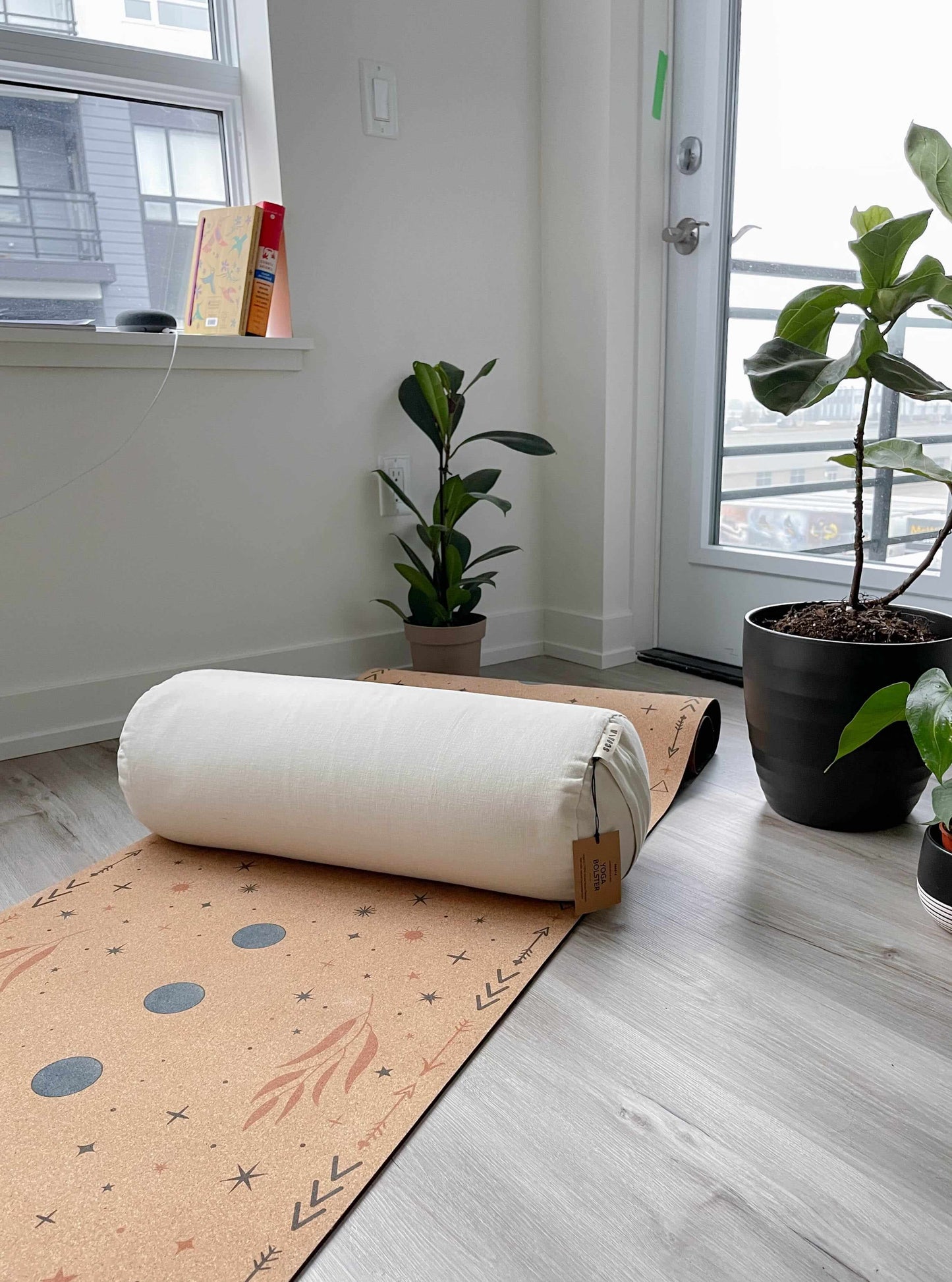 Natural & Organic Yoga Bolster | Sandy White - Furniture image 3
