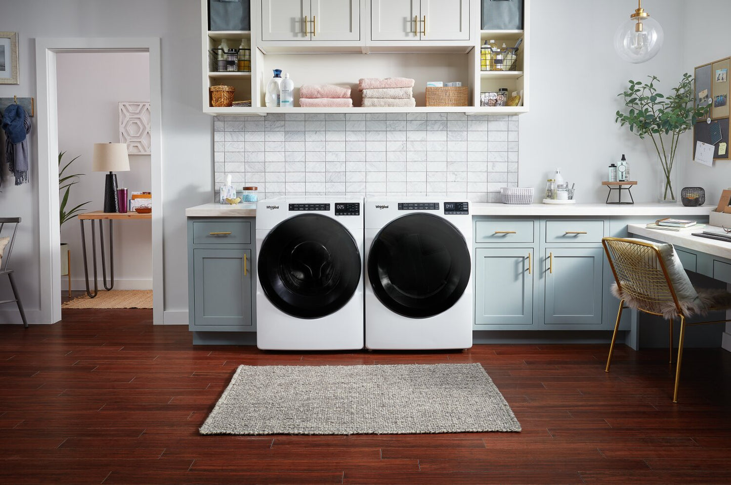 Whirlpool 5.2 Cu. Ft. Front-Load Washer and 7.4 Cu. Ft. Electric Dryer - White - Misc image 4