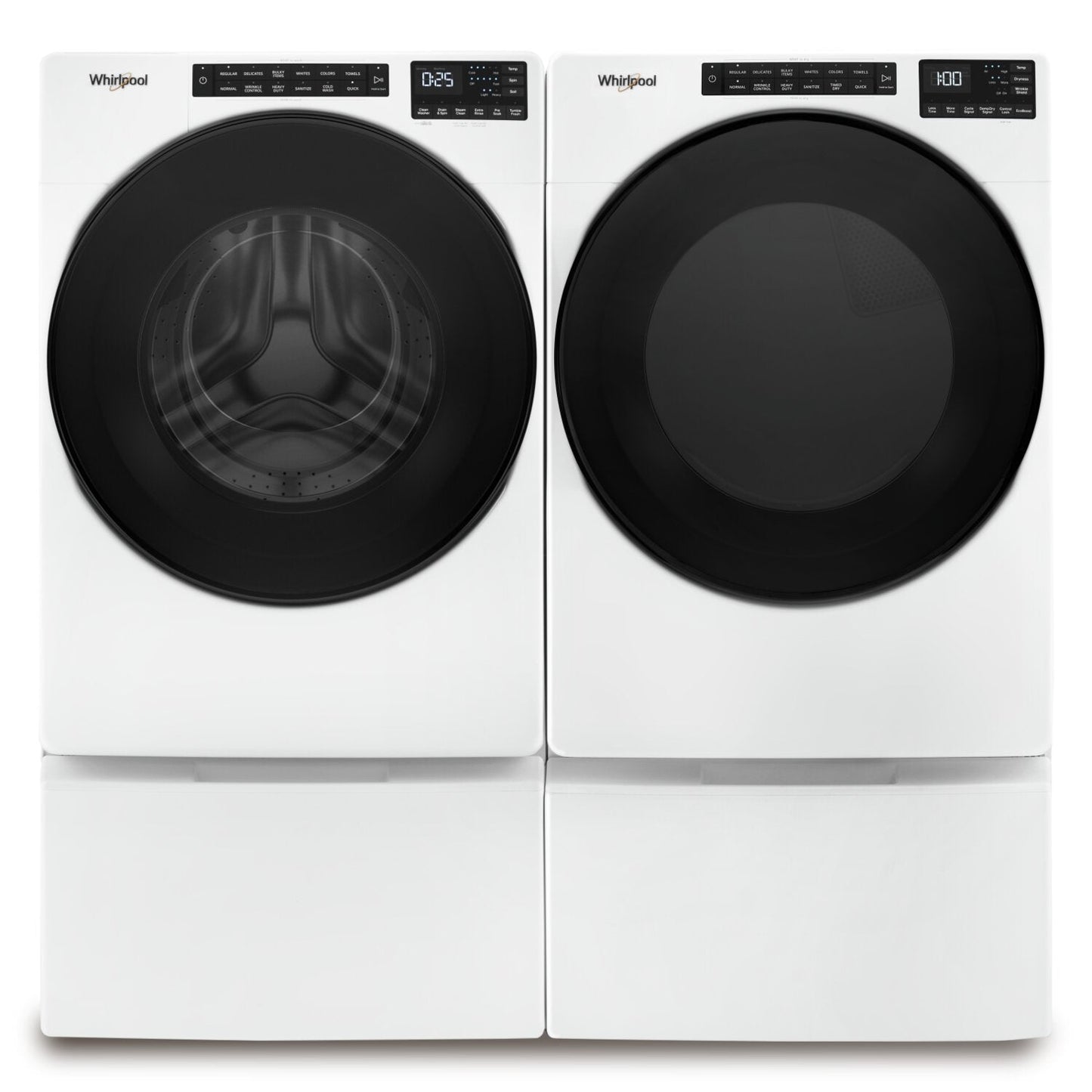 Whirlpool 5.2 Cu. Ft. Front-Load Washer and 7.4 Cu. Ft. Electric Dryer - White - Misc image 3