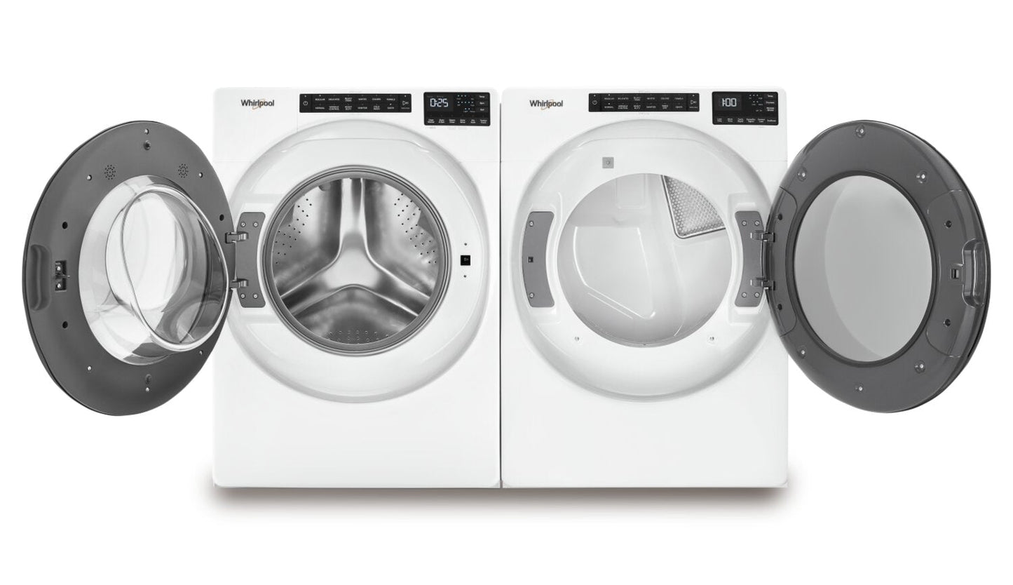 Whirlpool 5.2 Cu. Ft. Front-Load Washer and 7.4 Cu. Ft. Electric Dryer - White - Misc image 2