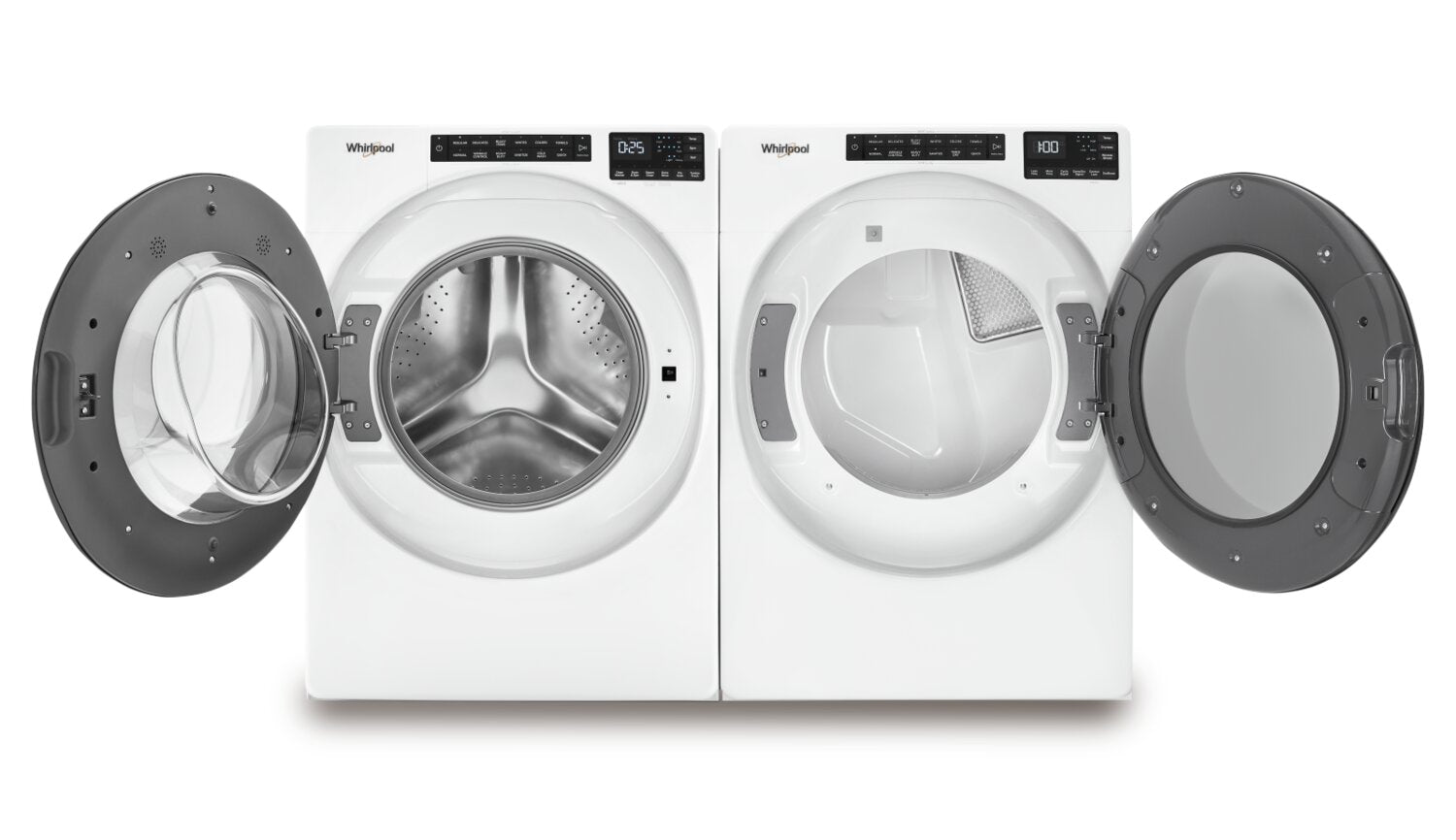 Whirlpool 5.2 Cu. Ft. Front-Load Washer and 7.4 Cu. Ft. Electric Dryer - White - Misc image 2
