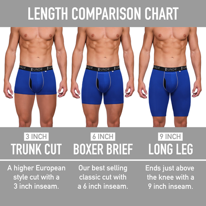 Swing Shift 6" Boxer Brief - 3 Pack Boxset - Black - Grey - Navy - Misc image 2
