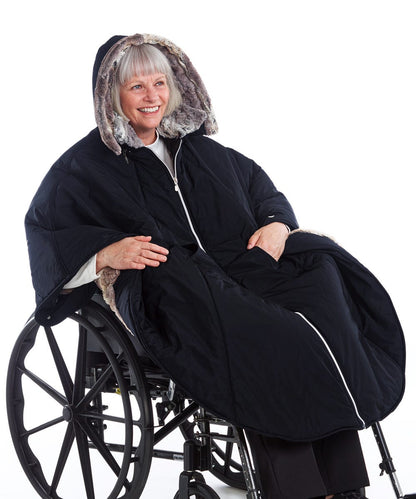 Unisex Luxurious Fur-Lined Winter Wheelchair Cape - Misc image 13
