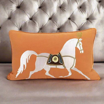 Noble Steed Embroidered Pillow Covers - Home Decor image 5