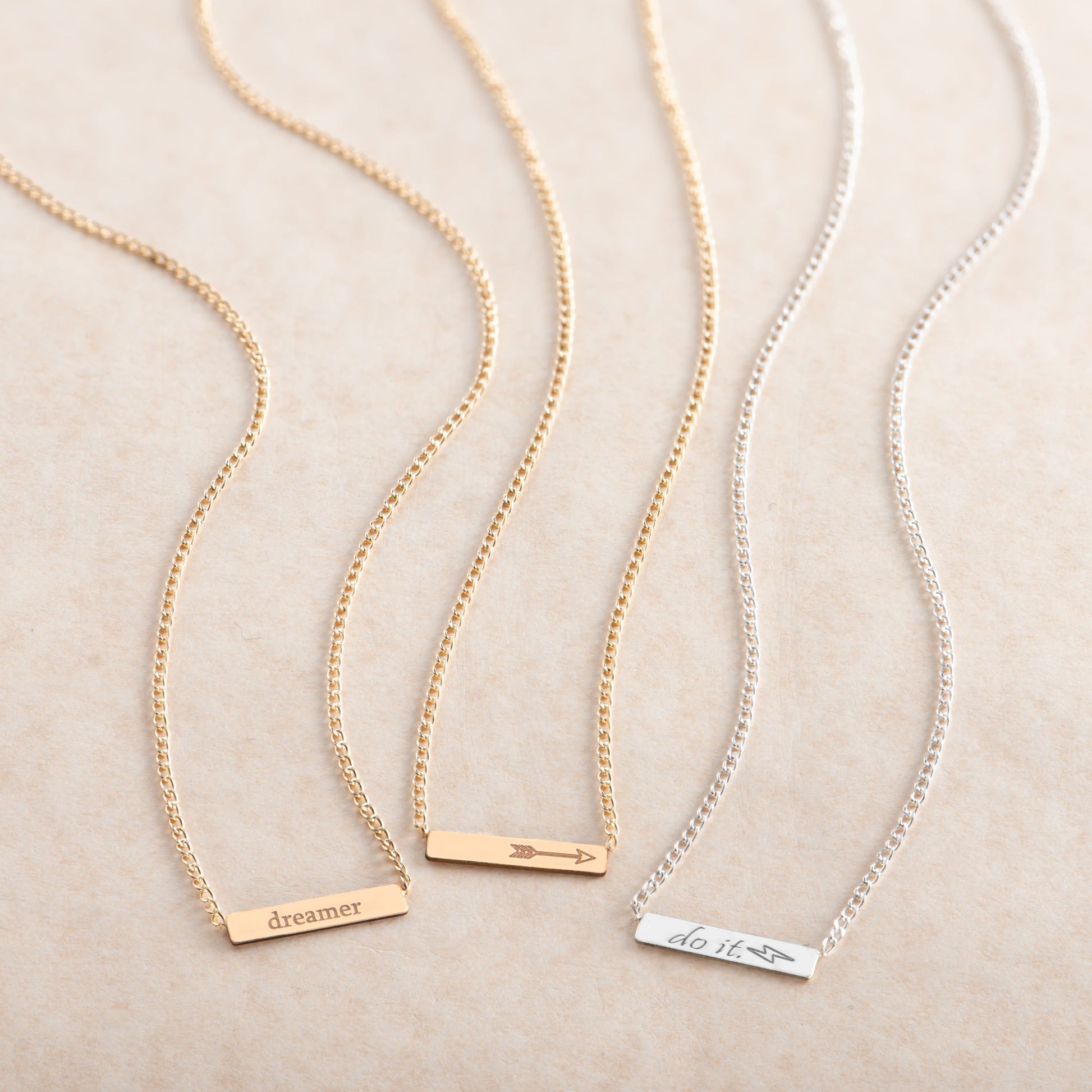 Tiny Bar Necklace w/ Curb Chain - Jewelry image 3
