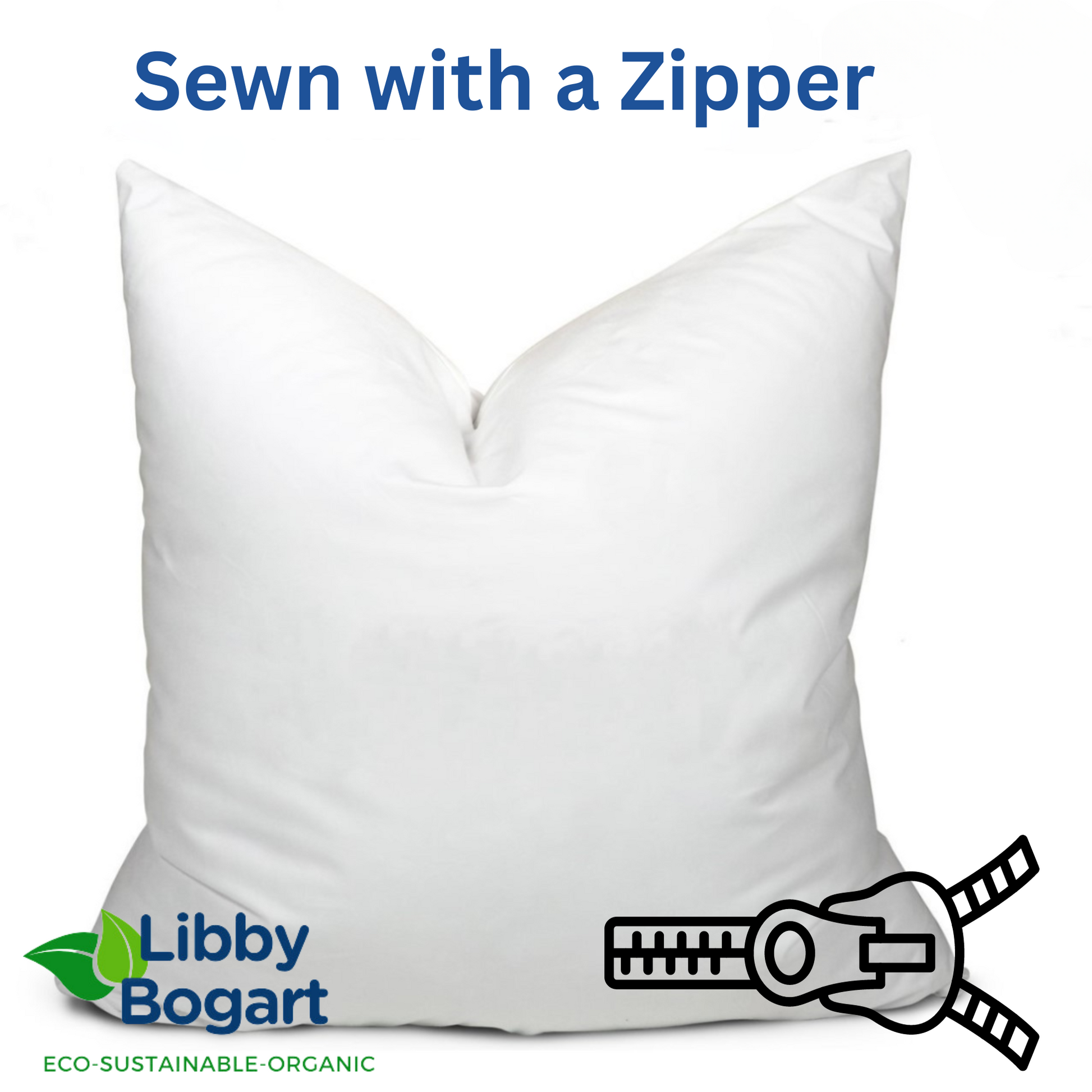 24" x 24" Organic Wool Fiber & Organic Cotton Fabric Accent Pillow Insert - Home Decor image 5